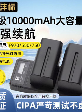 沣标原装NP-F970适用索尼摄像机电池HXR-NX5C NX5R NX3数码LED补光灯监视器f750 F550 USB座充电套装Z150外拍