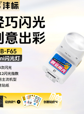 沣标F65迷你相机闪光灯外接机顶通用微单反外置适用佳能r10索尼a7c2 zve10富士xt5 xm5尼康z30复古sony