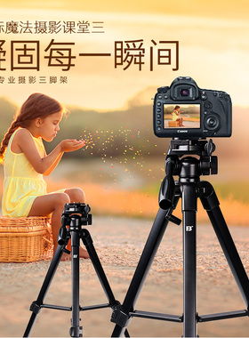 沣标FB-QF420 423 426 铝合金适用尼康佳能R7 R10索尼a6400专业三脚架单反微单相机家用旅游轻便直播外拍支架