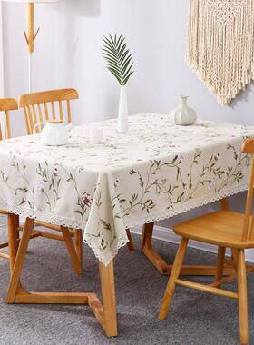 桌布布10062022艺欧式方茶几长形餐桌布高级感高档奢华蕾丝台桌正