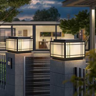 太阳能柱头灯柱子灯外防水别墅柱庭院门灯家大门用围墙户灯墙头灯