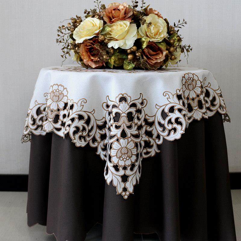 刺绣桌布台布方角几床头家用J20003柜电器多用盖巾盖圆桌布茶餐布,居家布艺,桌布,淘宝优惠券,粉丝福利购,淘宝优惠卷