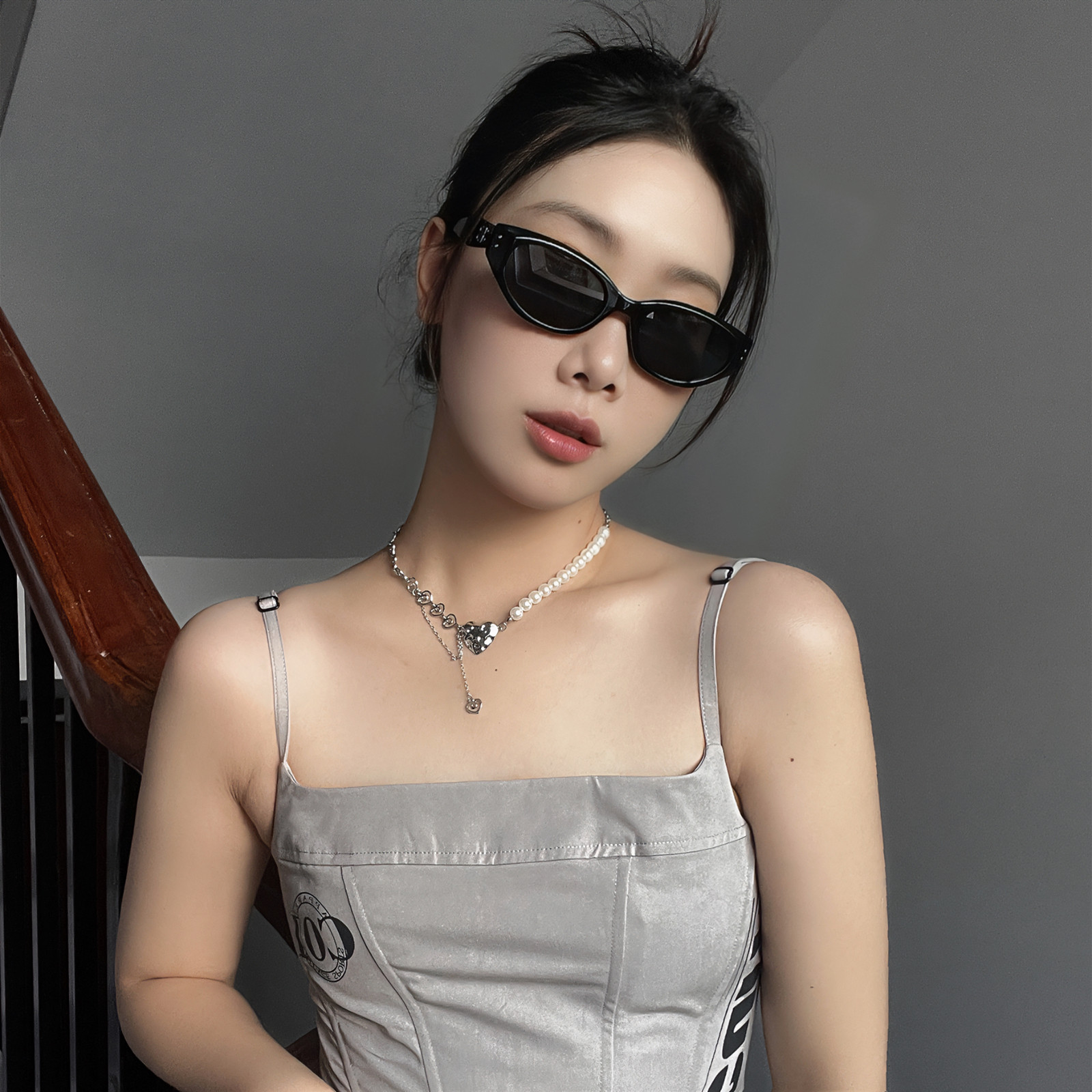 GM偏光复古猫眼显瘦太阳镜女