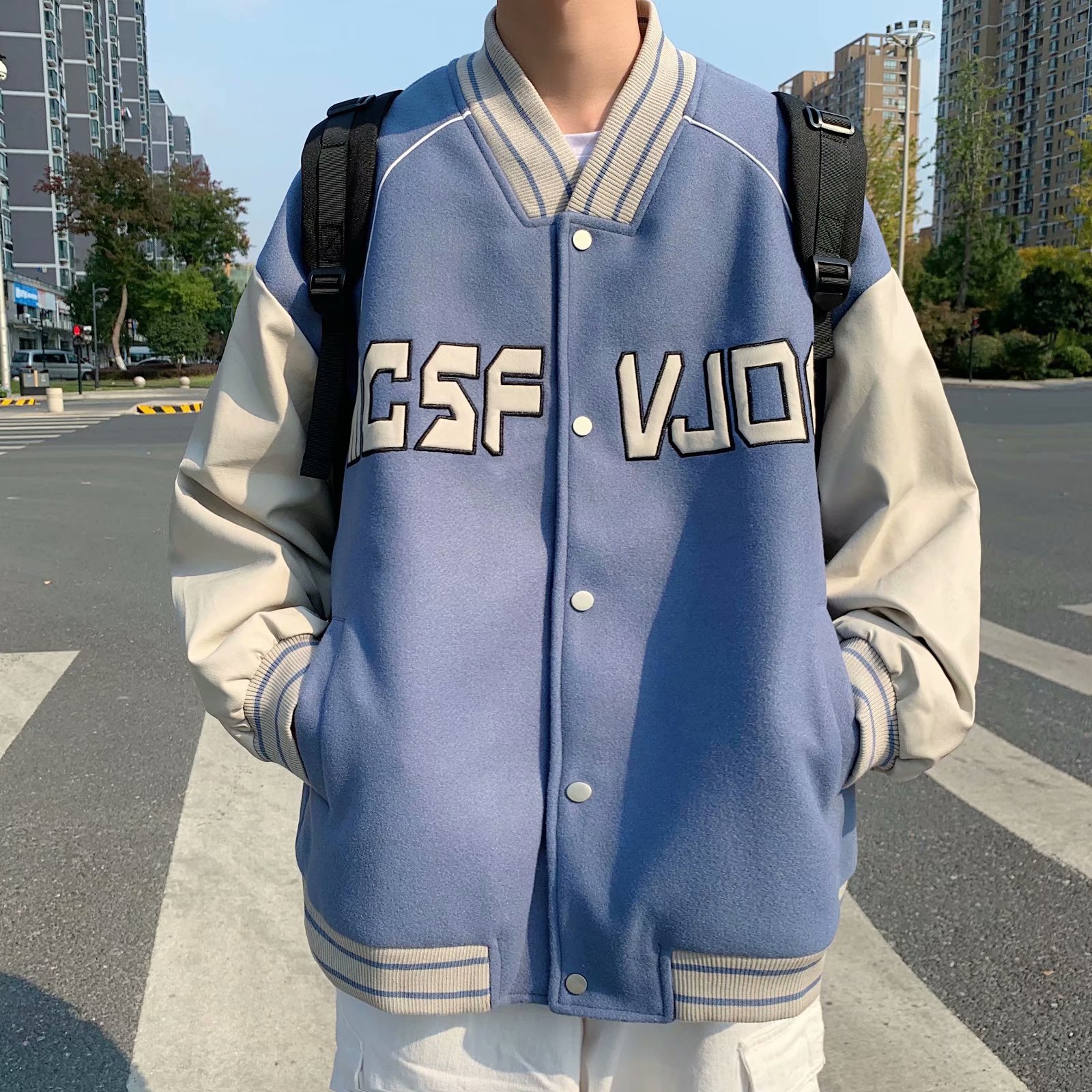 New versatile simple fashion cardigan coat Harajuku Japanese sweater popular among young men