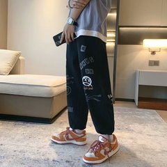 夏季韓版潮流休閒長褲夏季新款寬鬆束腳運動褲