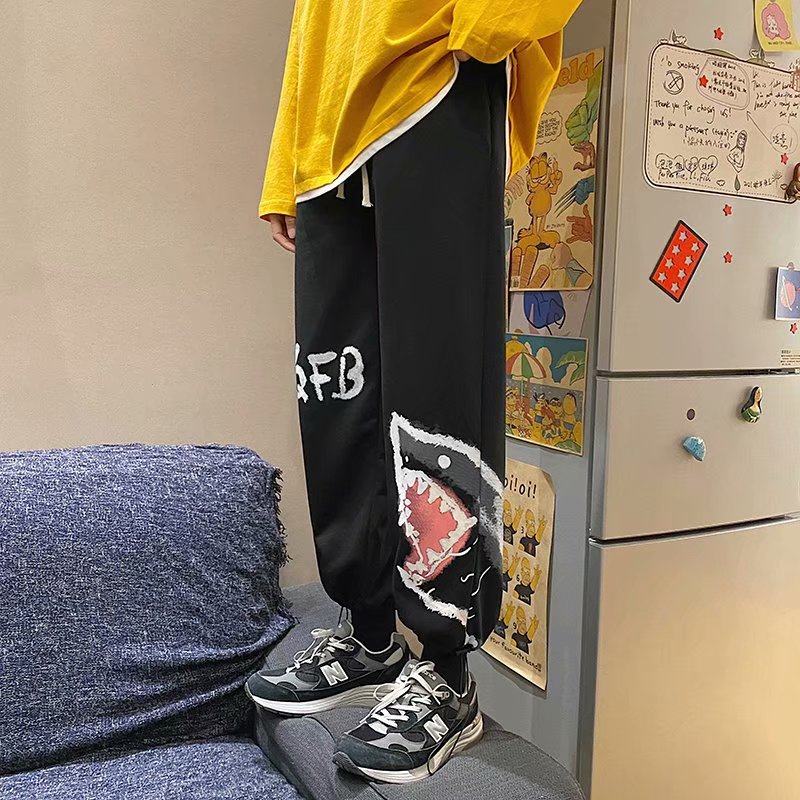 Hong Kong Style loose Leggings with original cartoon pattern