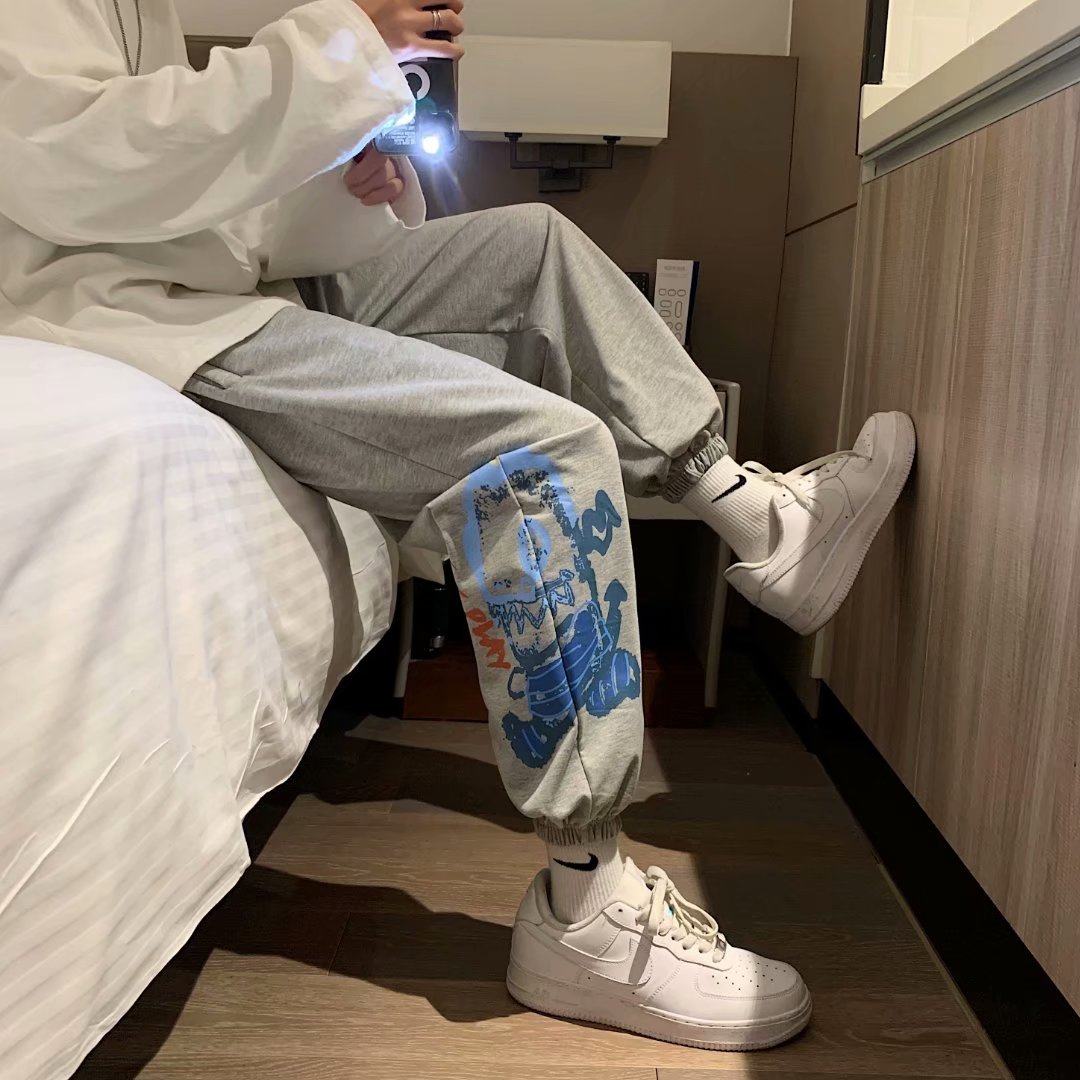 Trend men's slacks trend versatile Capris large spring casual pants