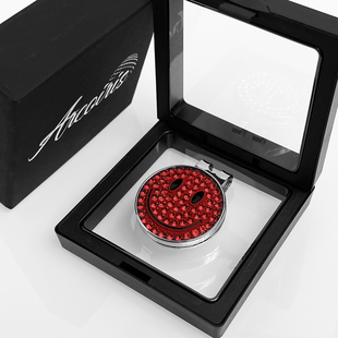 高尔夫mark球位标满钻微笑帽夹笑脸马克团队礼品golf marker