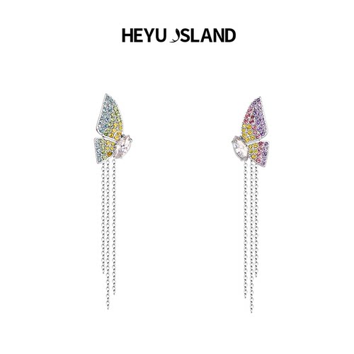 HEYUISLAND轻奢精致蝴蝶耳环项链