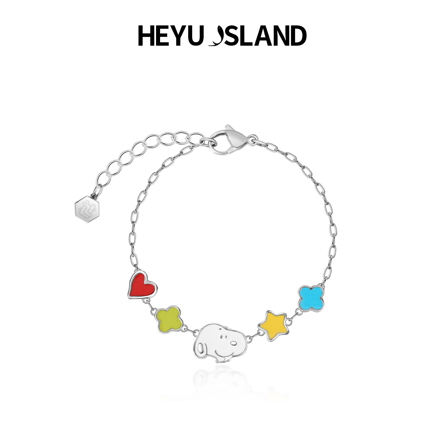 HEYU ISLAND/黑鱼岛生活比YEAH史努比75周年联名系列花卉狗狗手链