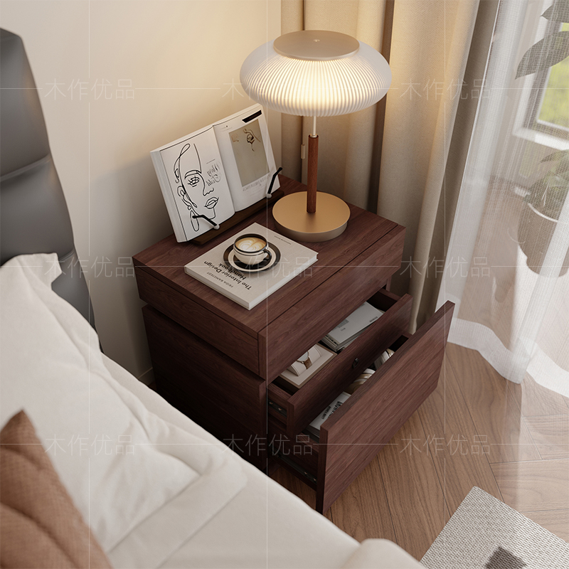 中古风实木斗柜床头柜积木储物柜