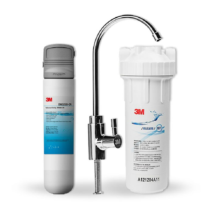 美国3M净水器家用直饮DWS2500-CN厨房水龙头自来水过滤器替换滤芯