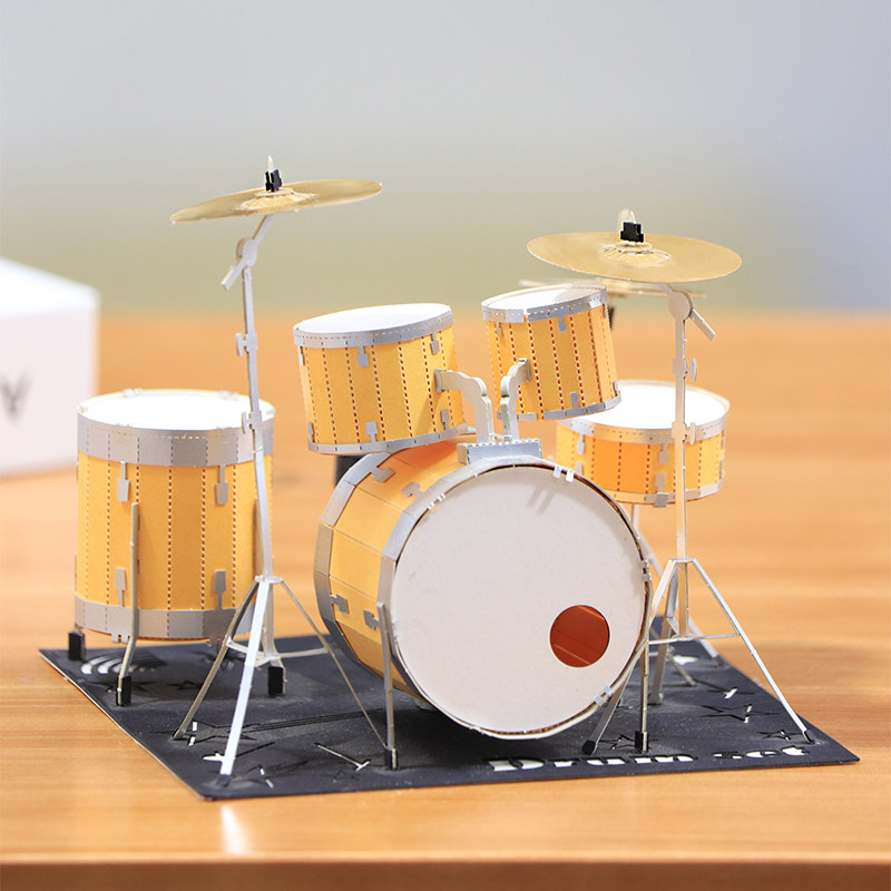 特色推荐手工diy乐器架子鼓3D拼装模型拼图纸模送男友朋友客户