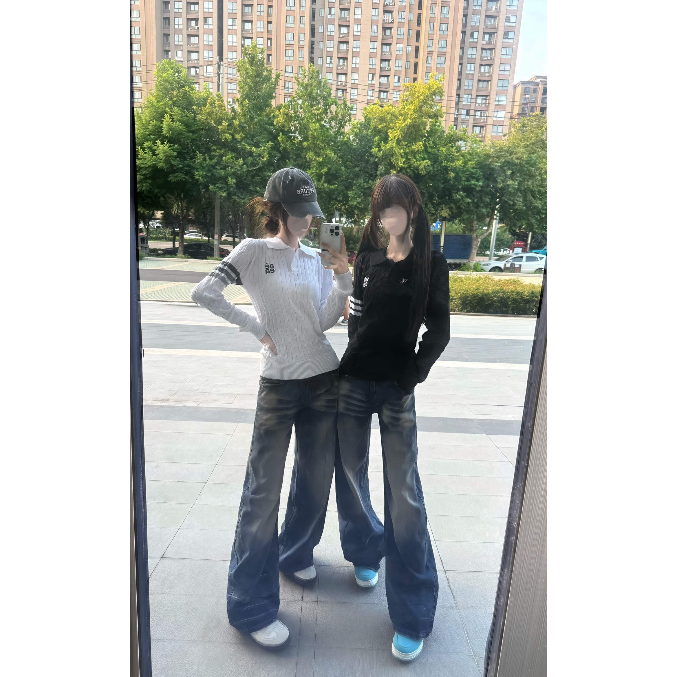 美式复古POLO针织衫收腰显瘦