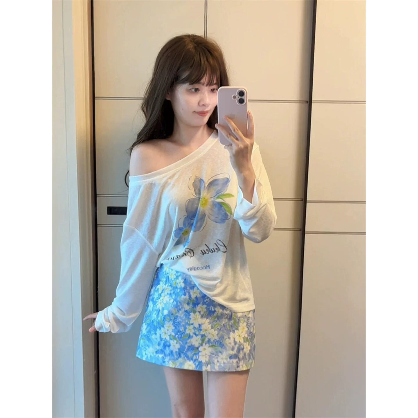 美式拼接字母宽松薄款防晒罩衫女