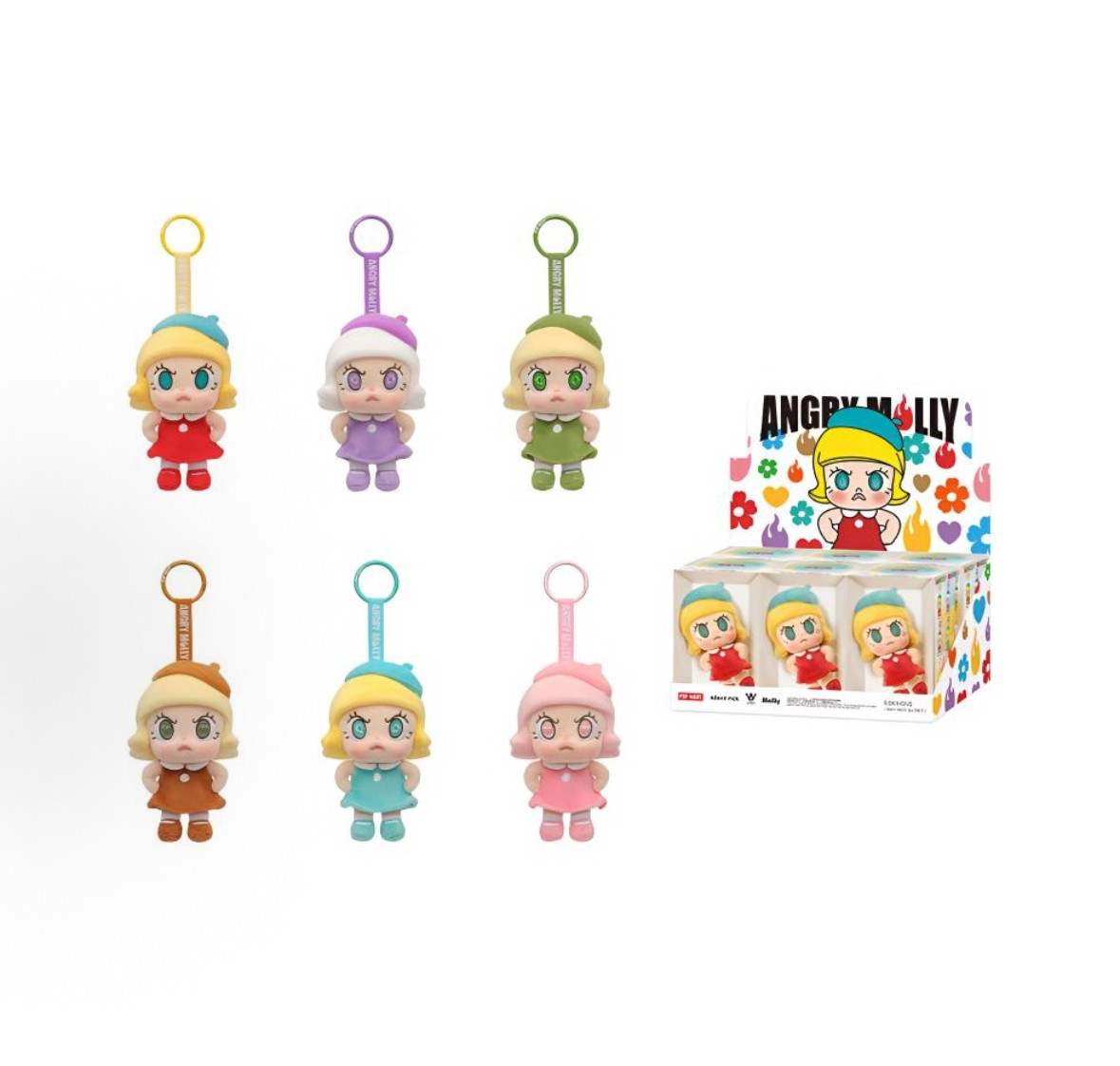 POPMART泡泡玛特Angry Molly 心火怒放系列毛绒挂件盲盒礼物