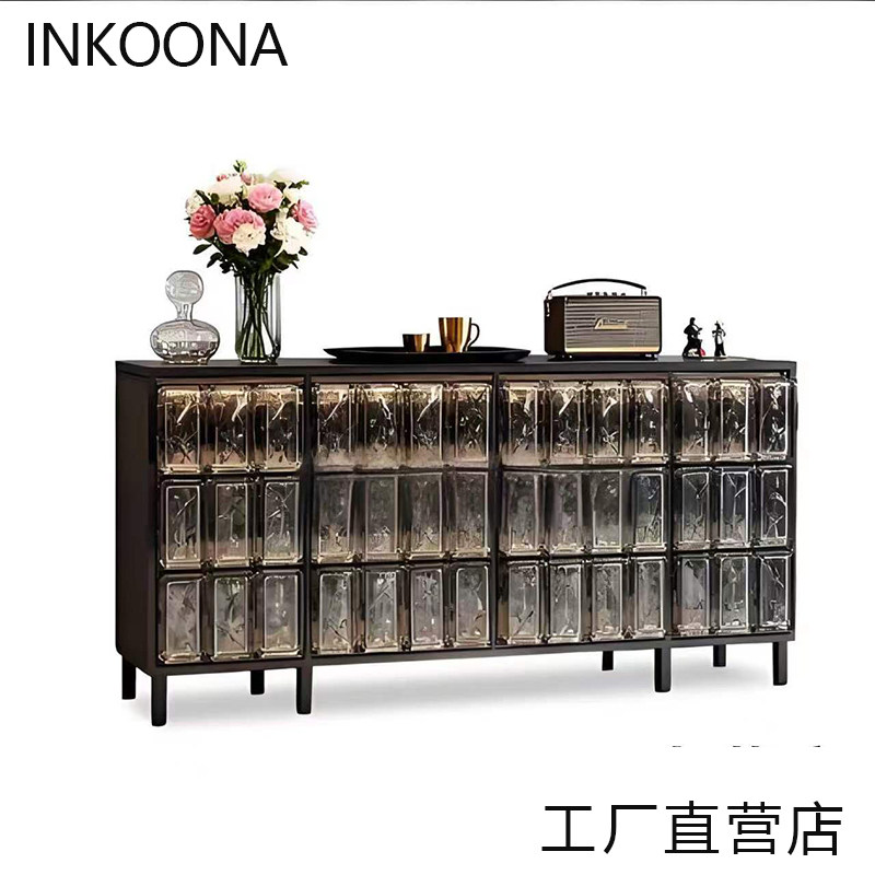 意式极简高级感水晶玻璃砖图片