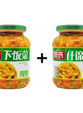 管氏下饭菜什锦菜400g瓶装爽口菜香菜芯四川开胃腌制泡菜红油榨菜
