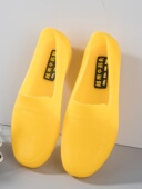 雨鞋 软胶工地水鞋 防水防滑低帮男士 牛筋胶鞋 黄色劳保建筑工胶鞋