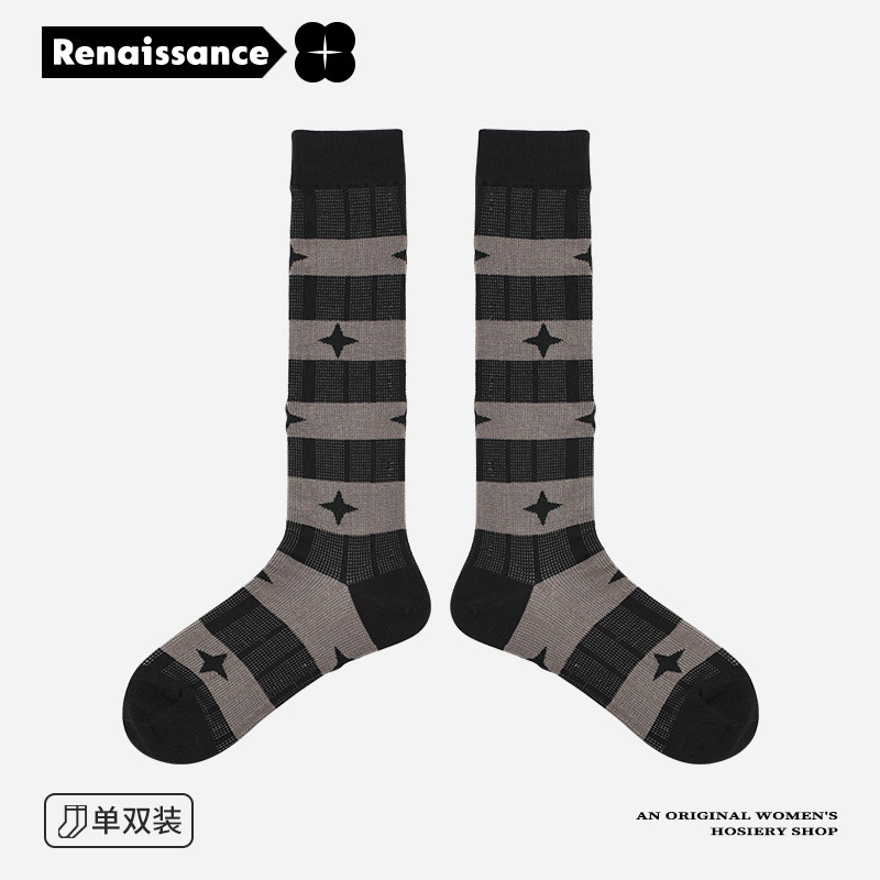 文艺复兴原创女袜夏季薄款中长筒网眼女袜女生小腿袜及膝袜子女,女士内衣/男士内衣/家居服,长筒袜,淘宝优惠券,粉丝福利购,淘宝优惠卷