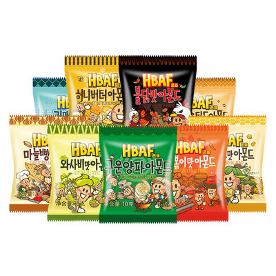 HBAF芭蜂蜂蜜黄油扁桃仁混合口味坚果年货休闲零食便携独小包