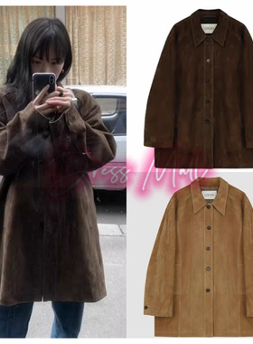 国内现货 LEROBE 23年秋冬新款 山羊皮绒面复古宽松外套夹克上衣