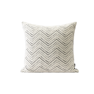 新宸优品 现代极简雪尼尔黑白条纹抱枕高端客厅酒店沙发床上靠垫