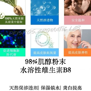98%高纯肌醇粉末 天然促渗透剂保湿提亮 水溶性维生素B8 护肤原料
