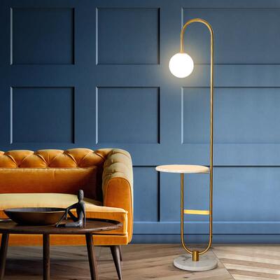 轻卧奢落地灯客厅沙发几旁边茶摆件网红设计高级79118感床室头置