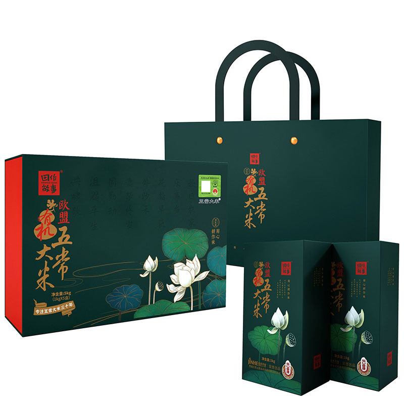 田作故事用心耕作米欧盟有机五常大米礼盒5kg(1kg*5盒)