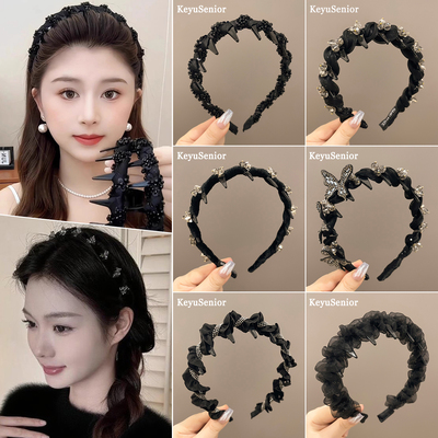 路易斯巴黎王妃发箍女款显脸小减龄高颅顶轻奢水钻发卡高级感头箍