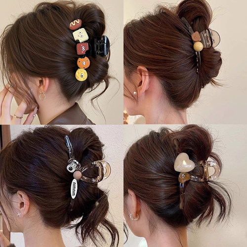 大号抓夹女高级感发夹后脑勺秋冬可爱塑料亚克力发量多鲨鱼夹头饰