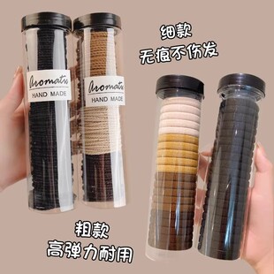 不伤发高马尾发绳无接缝扎头发圈头绳女螺纹细款高弹力橡皮筋头饰