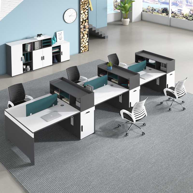 新款直销职员办公桌椅组合简约现代办公室家具电脑桌双人四人员工