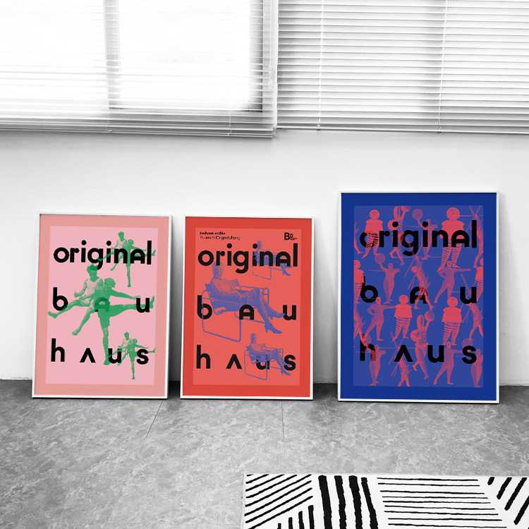 新款直销包豪斯original艺术海报工业风装饰画抽象几何BAUHAUS工图片