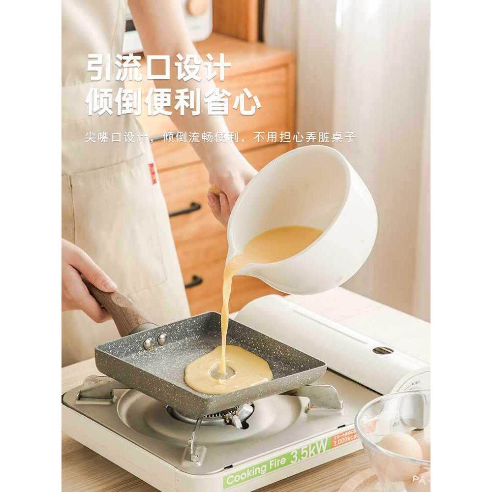 新款直销日式陶瓷烘焙打蛋碗手柄碗家用搅拌碗沙拉尖嘴碗引流碗早