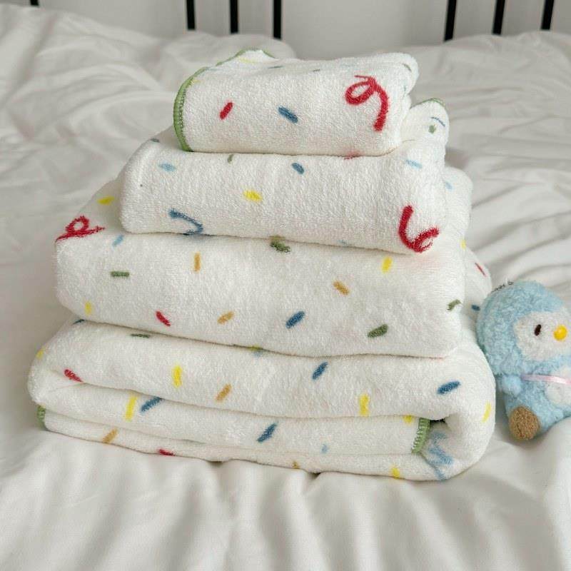 新款直销ins软绵绵吸水浴巾纳米纺滑纱少女心洗澡毛巾两件套沙滩