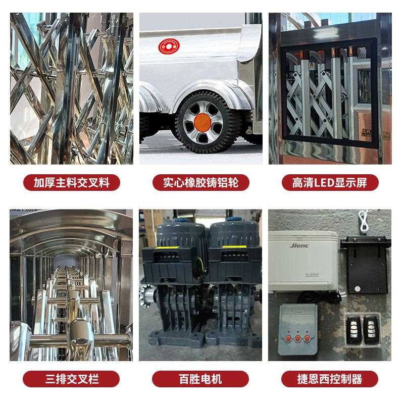 新款直销不锈钢封板电动伸缩门工地学校工厂智能全自动折叠伸缩门