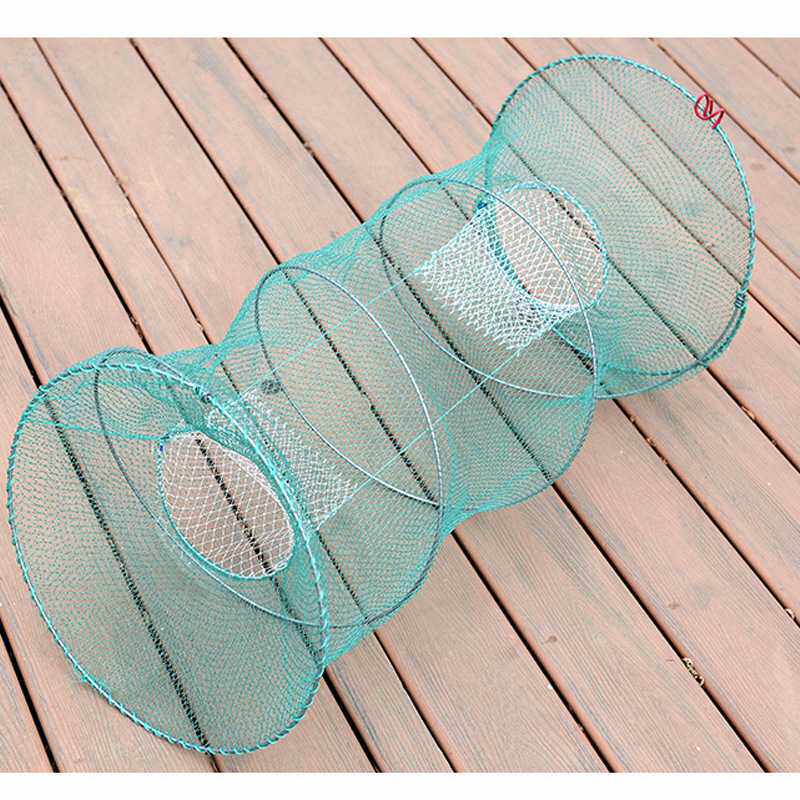 新款直销折叠捕鱼花篮地鱼笼沉底弹簧黑鱼笼新款新发明老式渔笼鱼