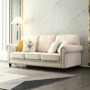 新款直销美式复古客厅沙发布艺组合三人位单人位现代简约小户型沙