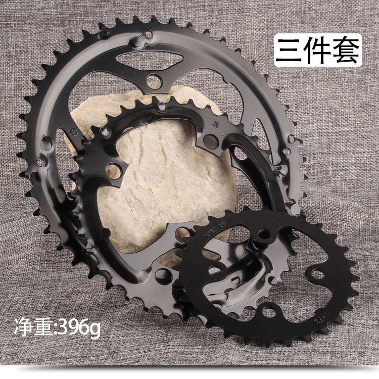 新款直销山地车牙盘齿片48T大盘38T中盘28T小盘3三片式牙盘 104BC