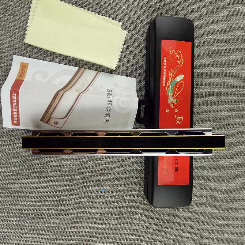 新款直销老品牌 重音口琴口琴 24孔重音 复音口琴 口琴 送琴盒8