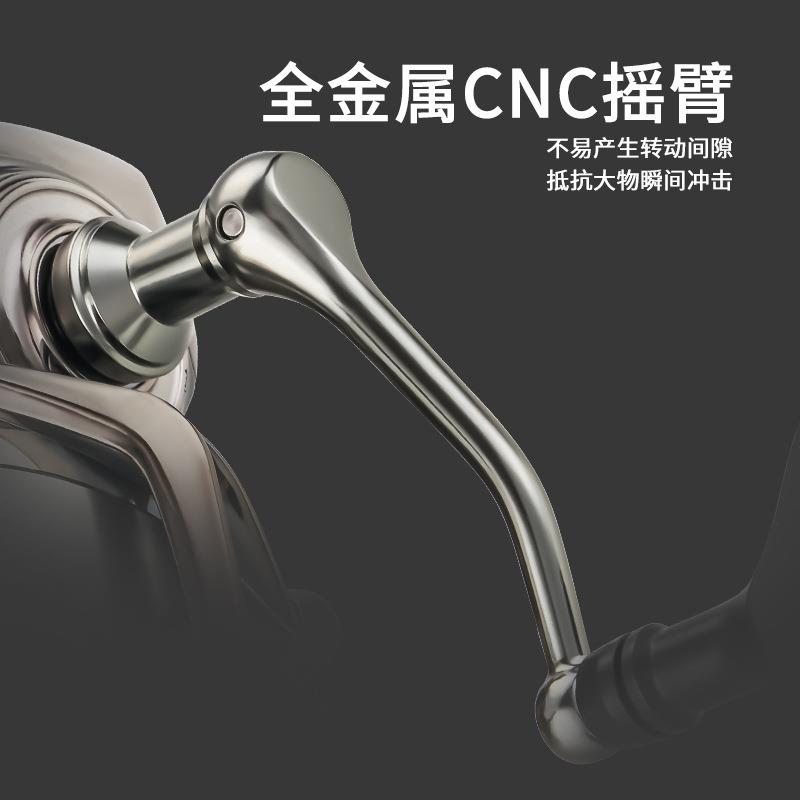新款直销渔具电镀纺车轮全金属CNC摇臂线杯渔轮路亚海钓轮远投渔