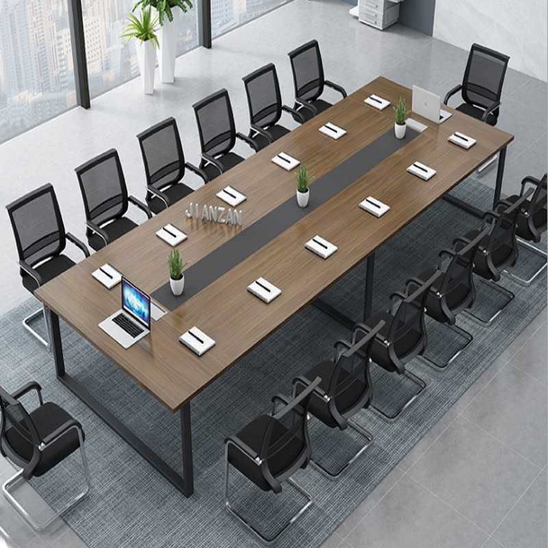 新款直销职员会议桌椅组合条形洽谈桌办公桌大型会议室培训长桌简