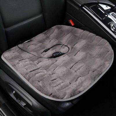冬季汽车坐垫毛绒驶车载加热垫12V单65374片驾主屁屁冬垫天通用座
