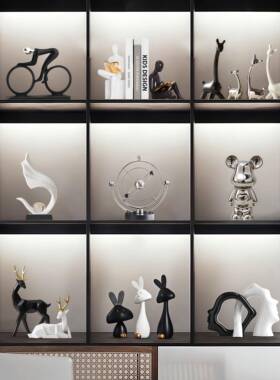 高感小众老板办公导室摆件现级代约LW0912-A领书柜轻奢高档简桌面