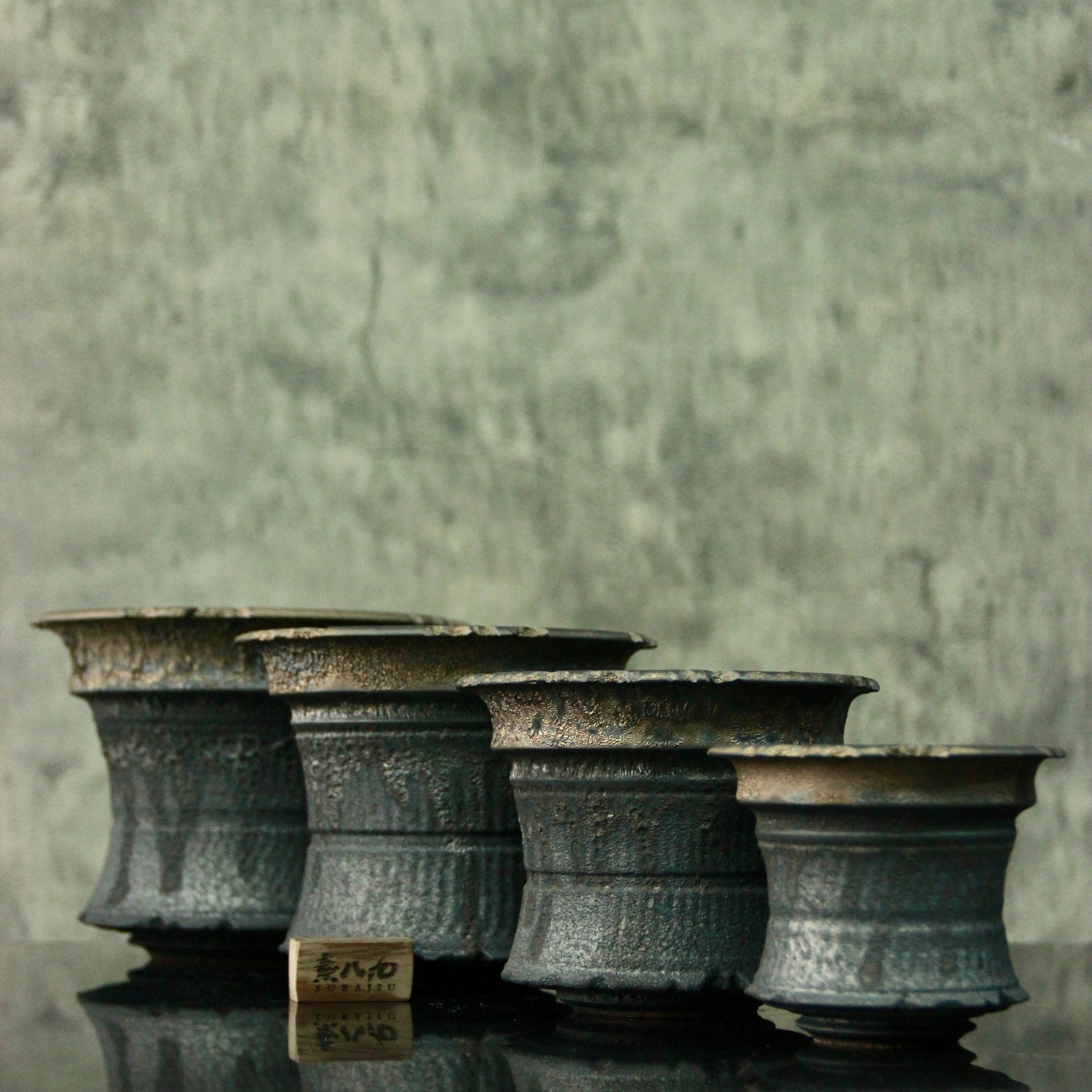 九块根植物纹理钵碗手工日潮龟甲龙象芽家用大陶瓷多肉宫花盆