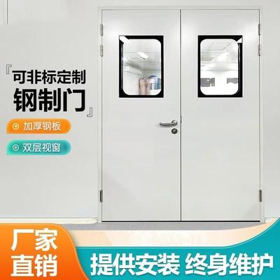 医院病房门净化门钢制门无尘车间洁净门实验室钢质门单开双门