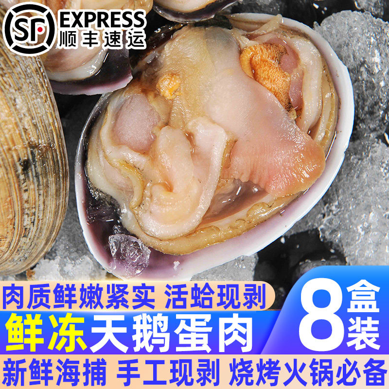 冷冻天鹅蛋纯肉无沙现剥蛤蜊