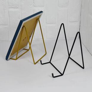 加粗铁质摆台相框支架托奖牌证书展示架相册底座支撑照片平板托架